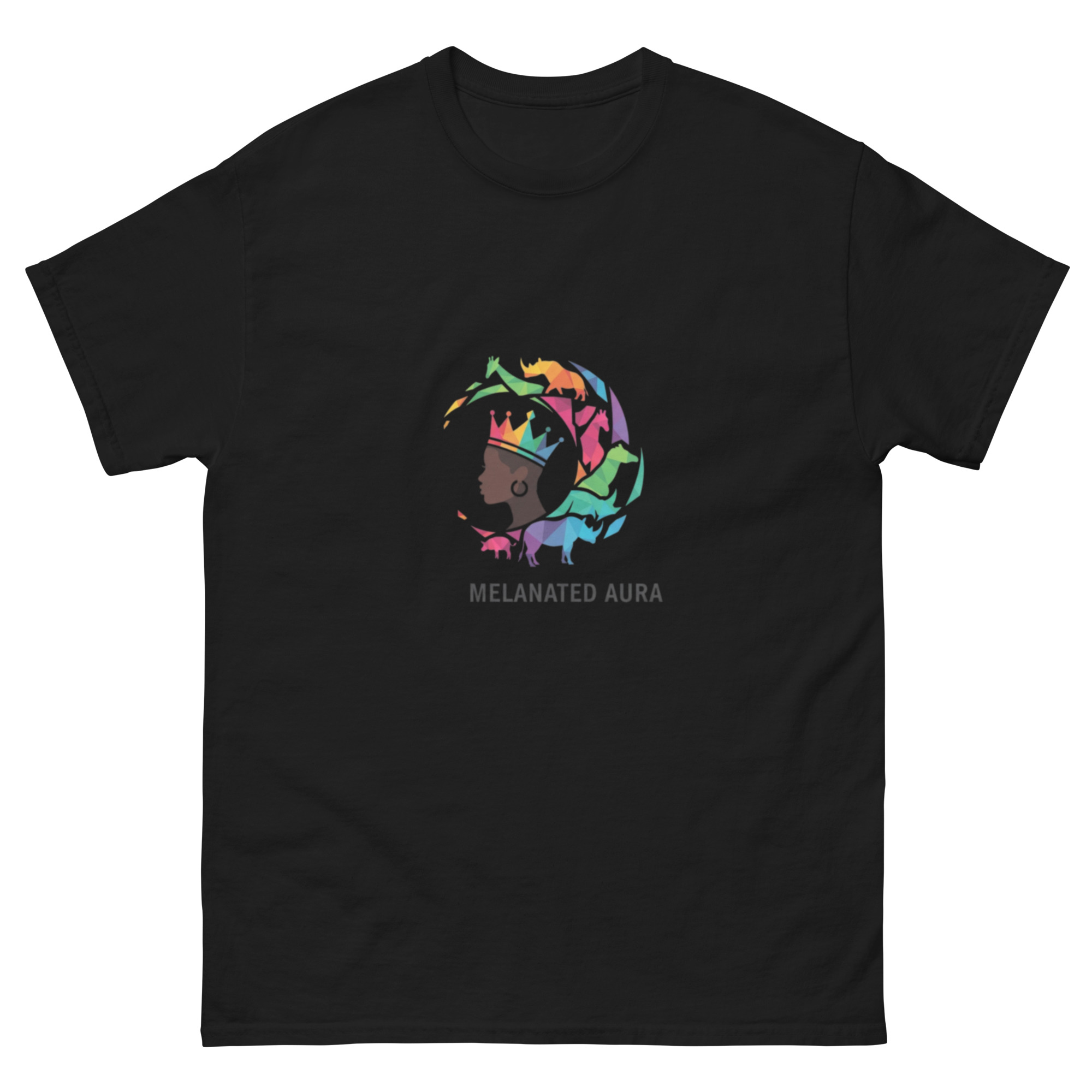 Melanated Aura - Regal Emblem Minimalist Tee